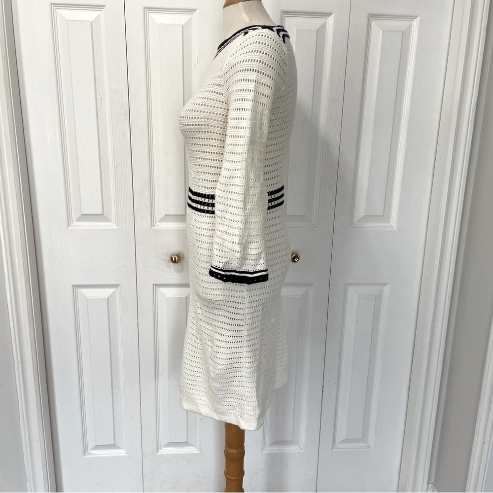 Gorgeous Boden Crochet White and Black Dress Size 2 - Picture 3 of 4